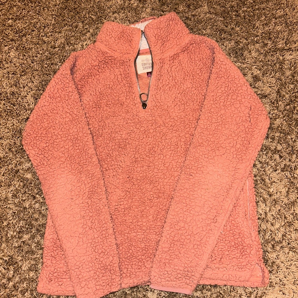 Pink fleece zip up jacket